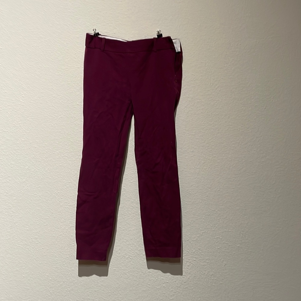 Burgundy J. Crew tuxedo pants
